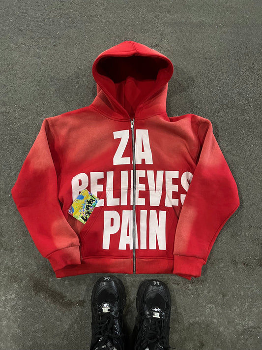 “Za Relieves Pain” zip up